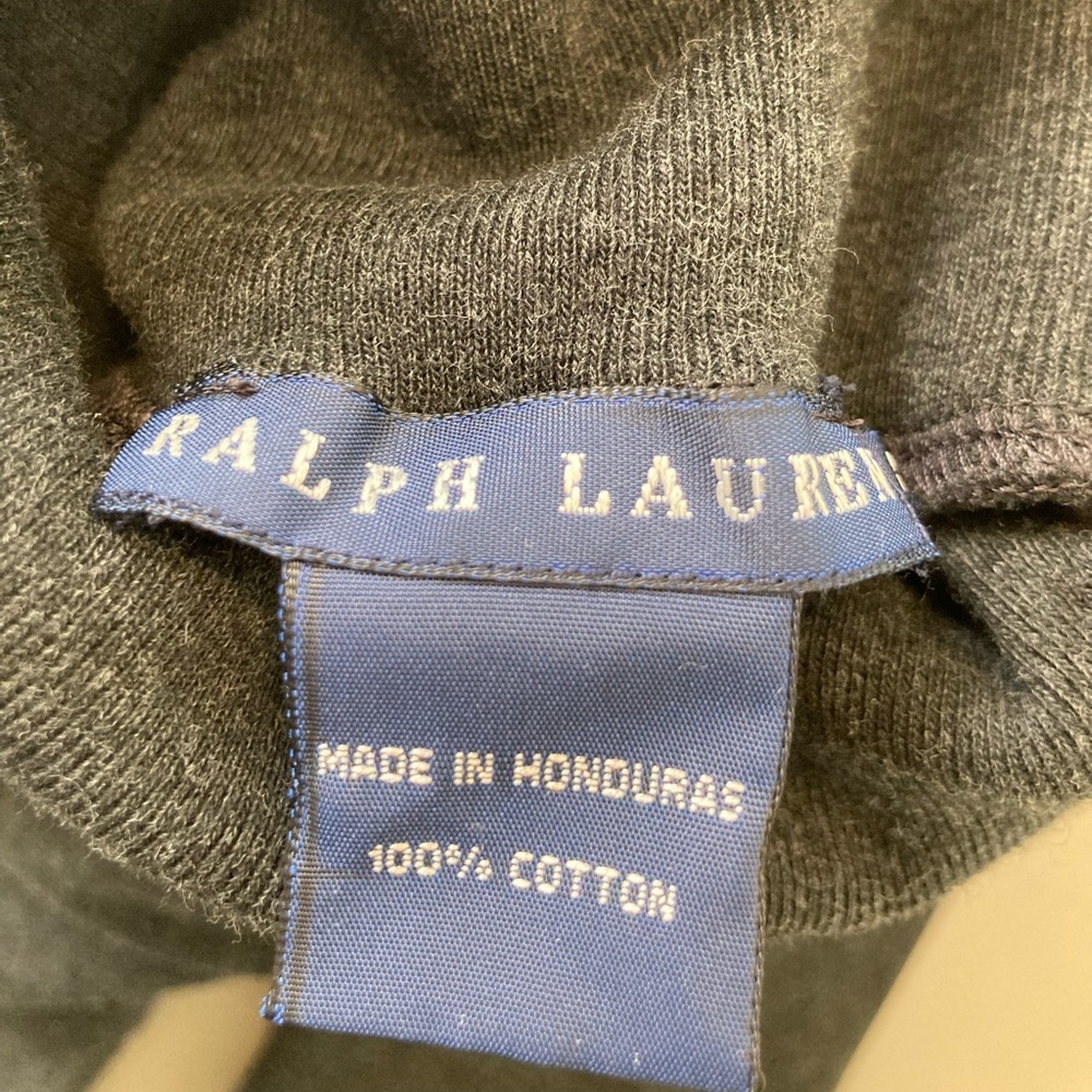 Polo Ralph Lauren Top Womens L Large Gray Turtleneck Long Sleeve Stretch - Picture 3 of 11